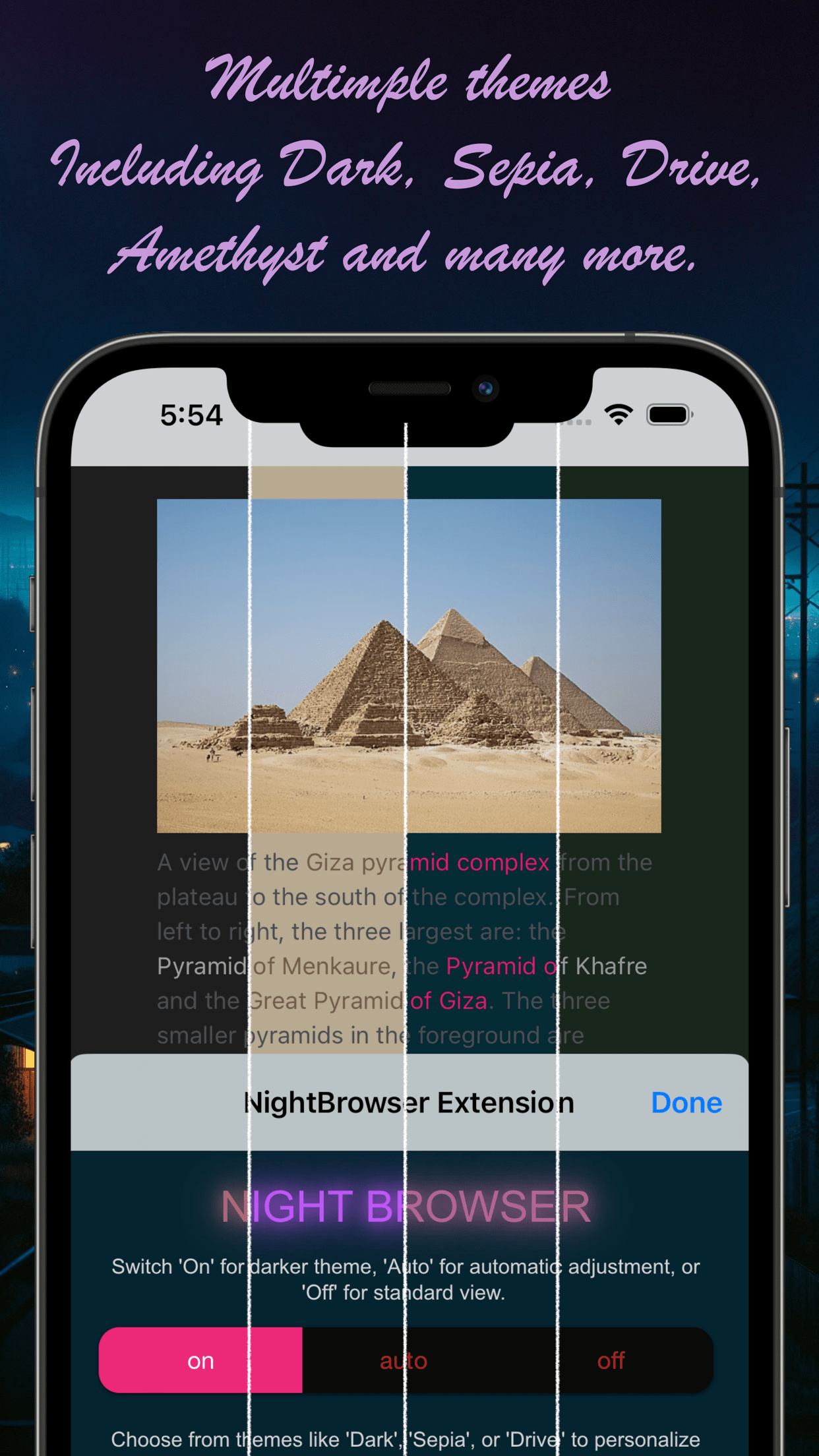 NightBrowser nightbrowser safar night mode multiple themes ios osx